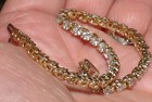 14K stamped tennis bracelet with white stones.  — photo 1