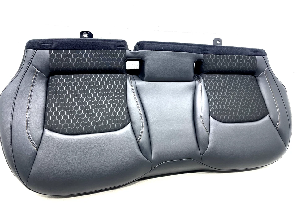 Jeep Compass 2017-2021 asiento inferior trasero cojín banco cuero negro punto naranja Foto 3 de 4