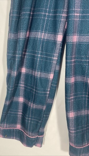 Flannel Plaid Girls Pajama Set Sz S 6/7 Classic Button EUC 2Pc Cotton Pocket PJ - Picture 11 of 12