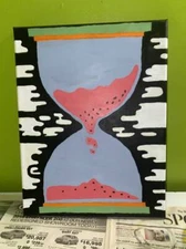 Hourglass canvas painting