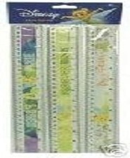 Disney Stationery Tinkerbell Ruler 3 pc Set