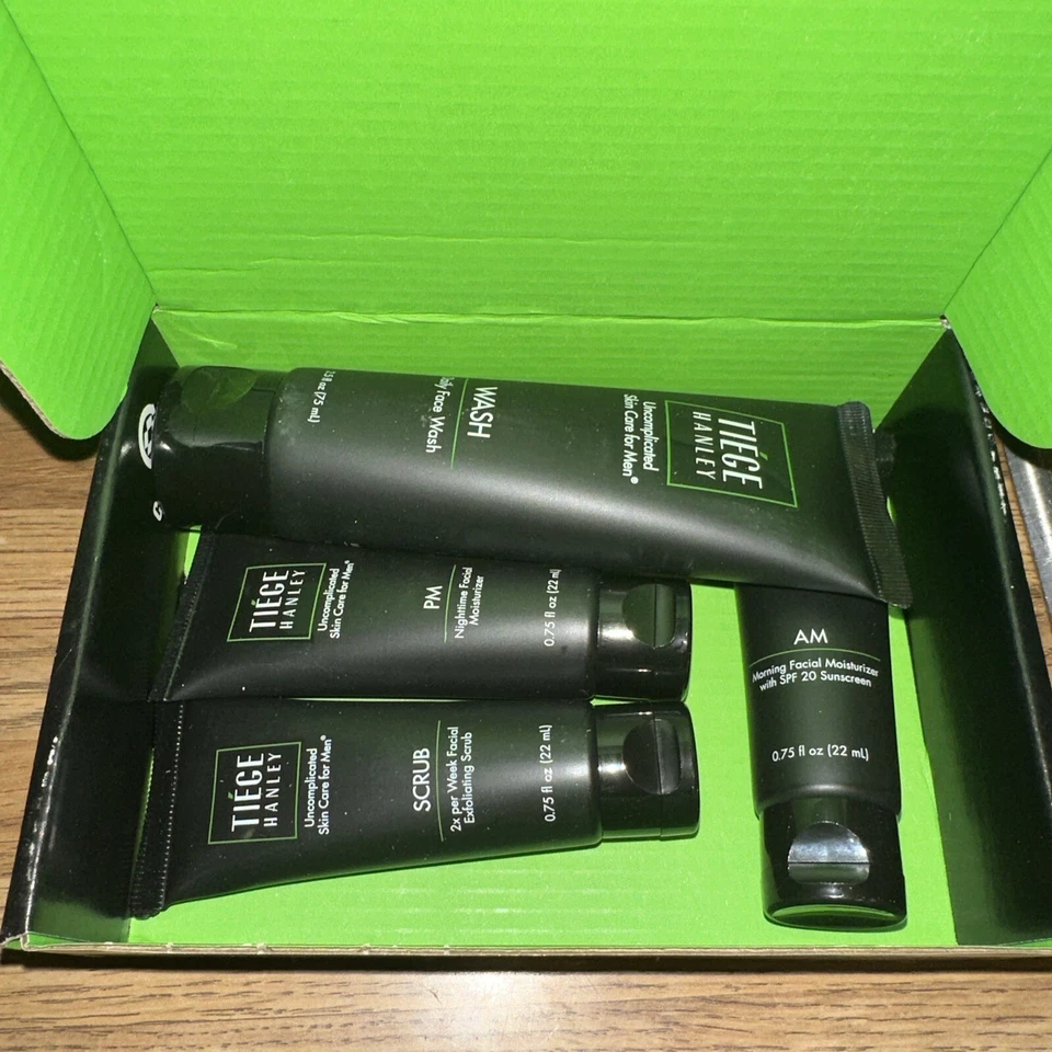 Sistema de cuidado de la piel para hombres Tiege Hanley nivel 1 lavado de rutina de cuidado de la piel para hombres AM PM Foto 3 de 3