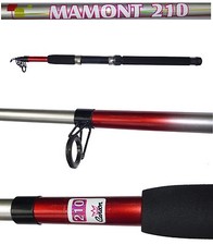 canna mamont 2.10m lancio 10/30g tutta pesca spinning viaggio mare lago trota 