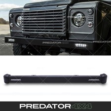 STEEL FRONT BUMPER LED HID SPOT LIGHT BAR FOR LAND ROVER DEFENDER 90 110 83-16