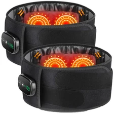 Cordless Infrared Heated Back Support Lumbar Lower Back Massage Belt Pain Relief
