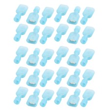 30Pcs 16-14AWG Wire Insulated Male Spade Crimp Terminal Connector Blue