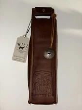NWT WILL LEATHER GOODS WINE BOTTLE HOLDER LEATHER BAG 