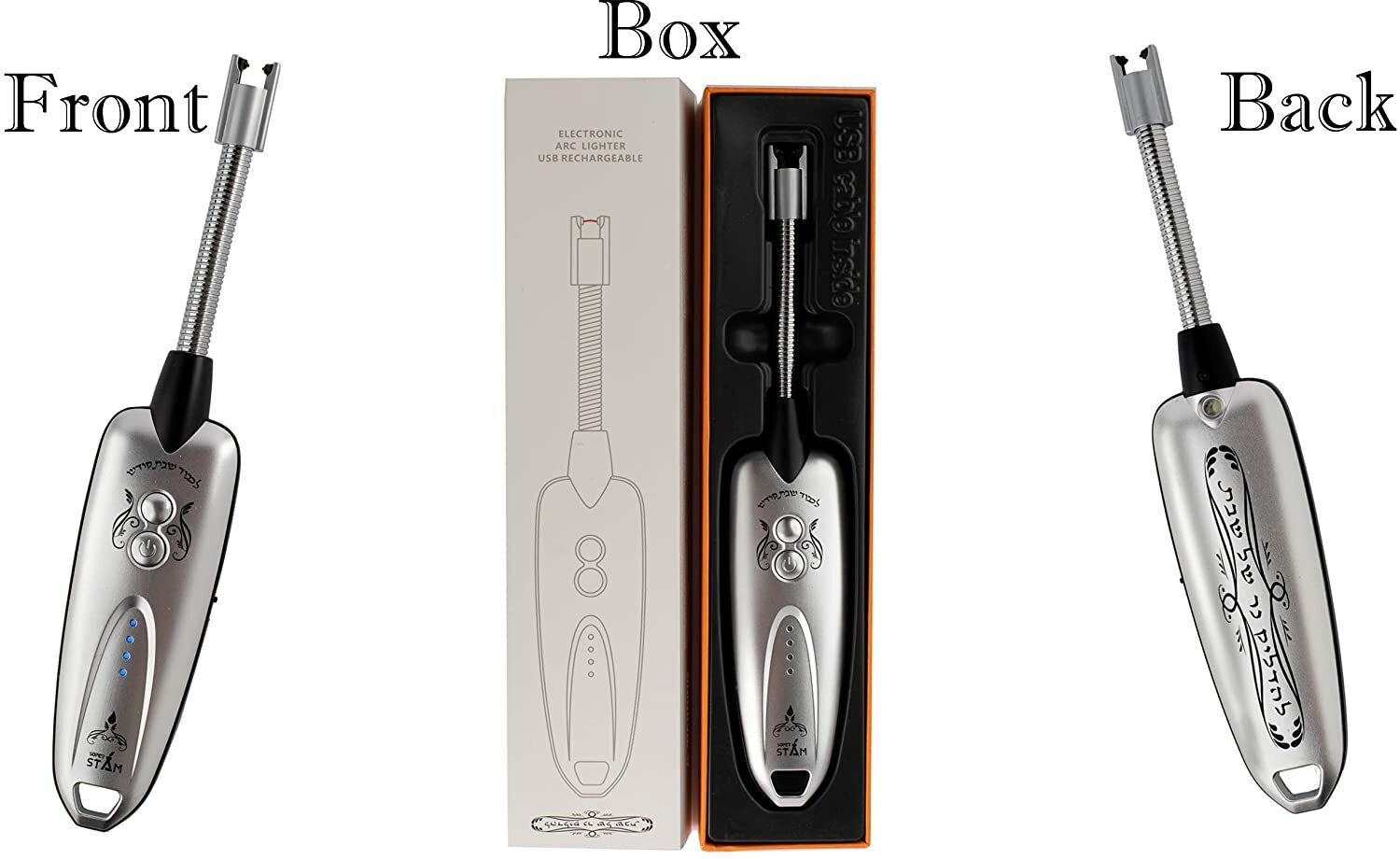 shabbat Long USB Rechargeable Candles Lighter windproof waterproof 24