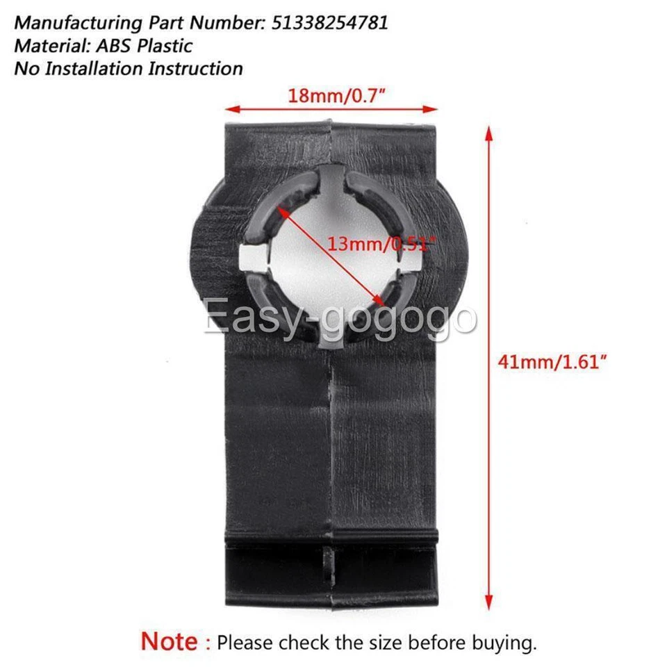 8Pcs Front Window Regulator Repair Clips for BMW X5 E53 3.0L 4.6L 51338254781 - Image 2 of 4