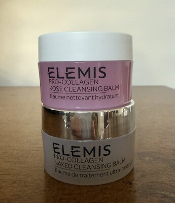 Lot Of 2 Elemis Pro-Collagen Rose Cleansing Balm & Elemis Naked Cleansing Balm