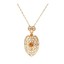 thumbnail 5 - Titanic 1.00Ct Citrine Sterling 14K Yellow Gold Clad Silver Pendant Necklace
