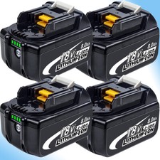 4x Per Makita batteria 18V 8,0AH BL1860B BL1850B BL1830 BL1820 LXT batteria al litio