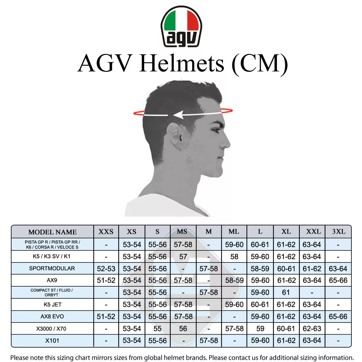AGV Compact ST Vermont White Black Red Motorbike Motorcycle