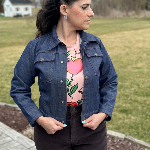 Vintage Denim Jacket by Montgomery Ward | 1970s | Classic Western Style | Size M - 第 1/5 張圖片