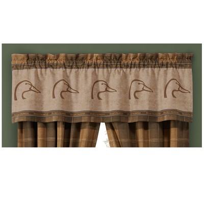 Ducks Unlimited Plaid Lined Valance 62 X 20 Geese Rustic Cabin
