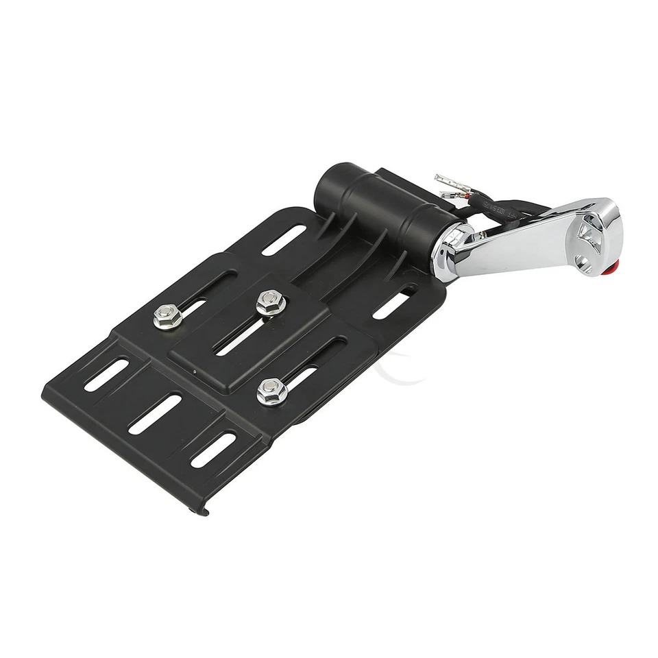 LED Light Side Mount License Plate Fits For Harley Sportster 883 Custom XL883C - Image 4 of 4