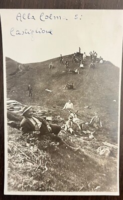 Photo postcard friends at the Colma di Castiglione Valle Anzasca Verbania - FP 1927