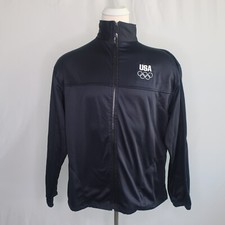 Vintage USA Olympic Committee Zip Up Performance Fleece Men's XXL Made in USA