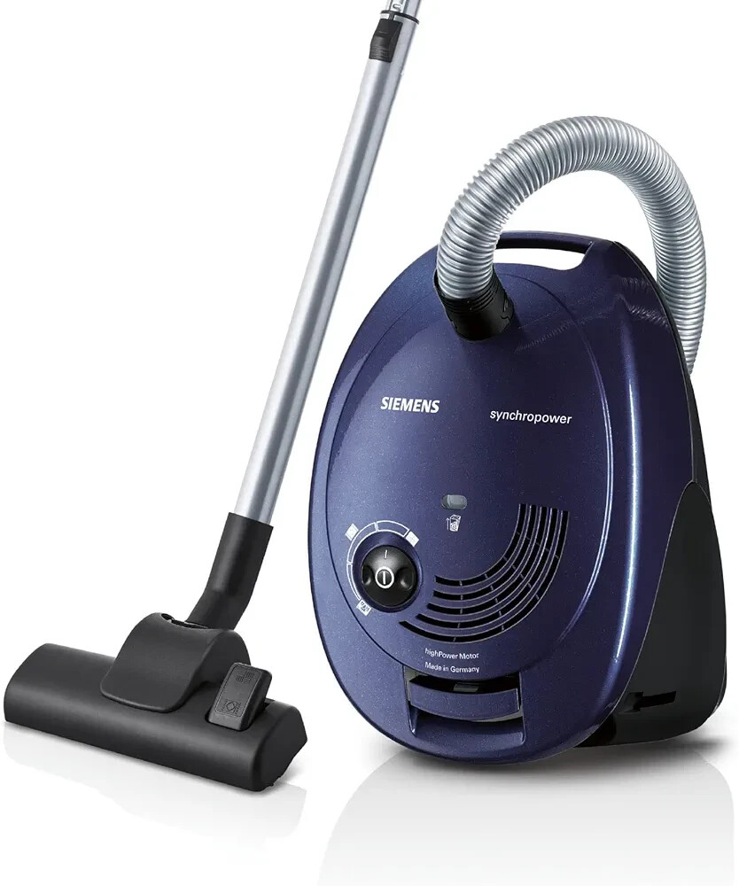 Siemens VS06B1110 Synchropower vacuum cleaner, 4 liters, blue (European Plug)
