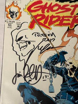 Ghost Rider #21 Signed & Sketch by Mark Texeira and Signed Jimmy