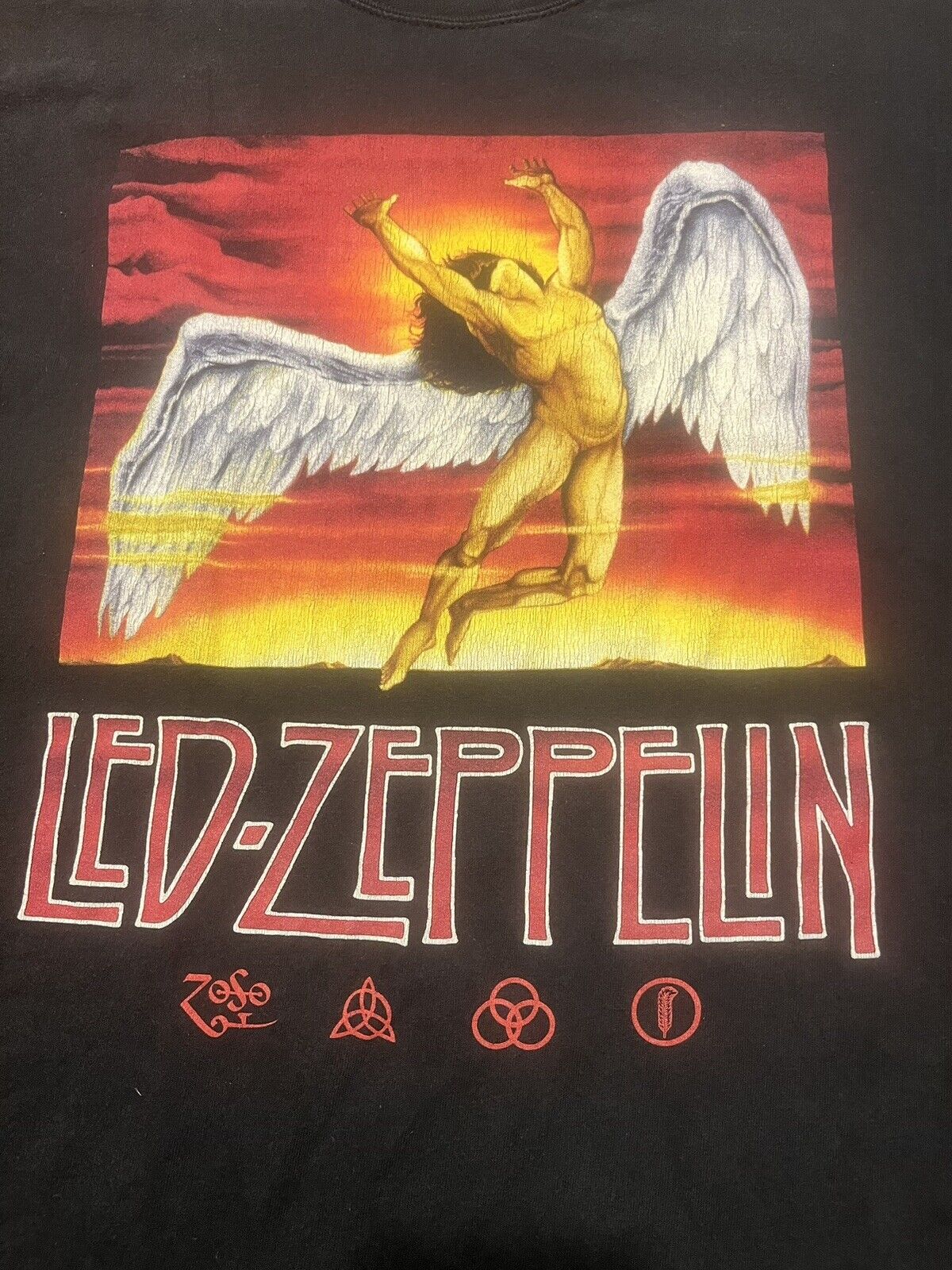 Vintage Y2K 2004 Led Zeppelin Icarus T-shirt sz X… - image 2