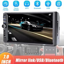 Bluetooth 7" HD MP5 Digital Display Touch Screen Double 2 DIN Car Stereo Radio