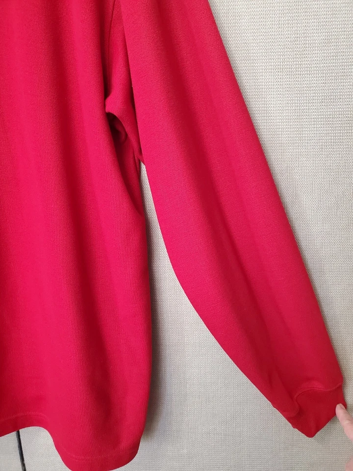 Camisa masculina manga longa Acuity Moisture Management gola falsa vermelha tamanho XL - Imagem 2 de 4