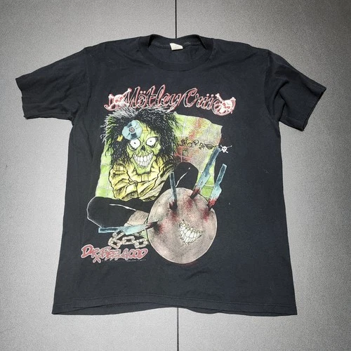 Motley Crue Dr. Feelgood -90 Tour Concert T-shir 1980s vintage concert t-shirt, vintage, size L, single stitch, B+ condition