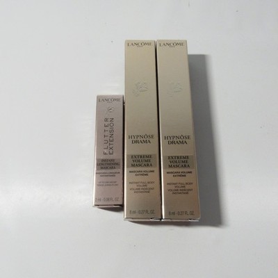 Lancome Hypnose Drama Mascara x 2 Excessive Black .27 oz & Flutter Extension .06