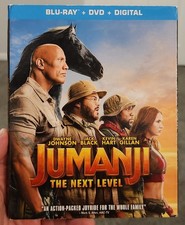 Jumanji: the Next Level Blu-ray, 2019 Dwayne Johnson Jack Black w/ slip