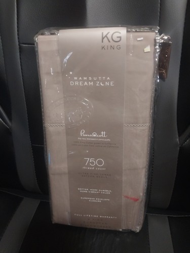 Wamsutta DreamZone 750 Fäden King Kissenbezug Set - Massives Taupe. Luxus Auslaufmodell