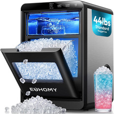 Nugget Ice Maker Countertop, 44Lbs/24H Sonic Ice Maker Machine, Self-Cleaning Pe
