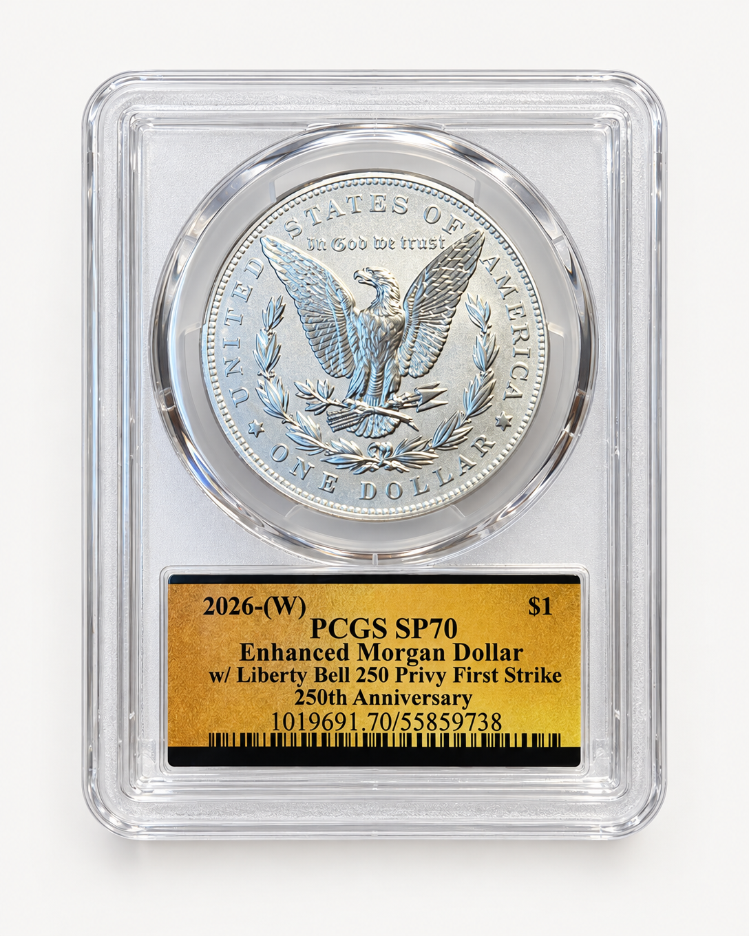 2026-W Morgan + Peace Silver set $1 Enhanced PCGS SP70 First Strike ...