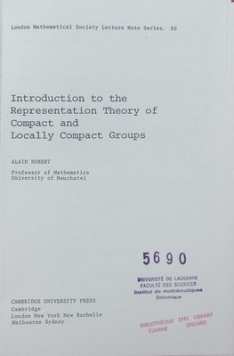 Introduction to the representation theory of compact and locally compact 2505606