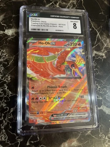 Ho-Oh EX 007/034 Double Rare Pokemon TCG Classic Charizard & Ho-Oh EX Deck CGC 8