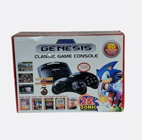 Sega Genesis Classic Console 80 Built-In Games + 2 Wireless Controllers Tested 