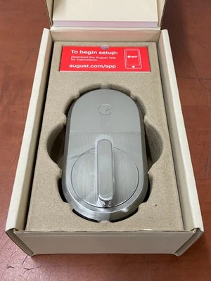 August Smart Lock Keyless Entry ASL-3B Nickel AUG-SL04-M01-N04 *Used* | C1653DS - Image 1 of 4