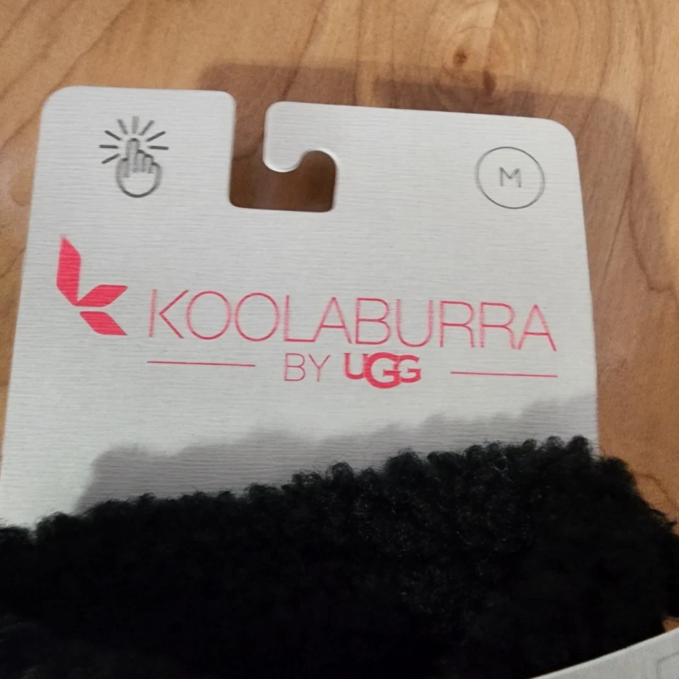 Guantes Koolaburra de UGG con lazo y ribete de piel de oveja sintética negros talla M Foto 4 de 4