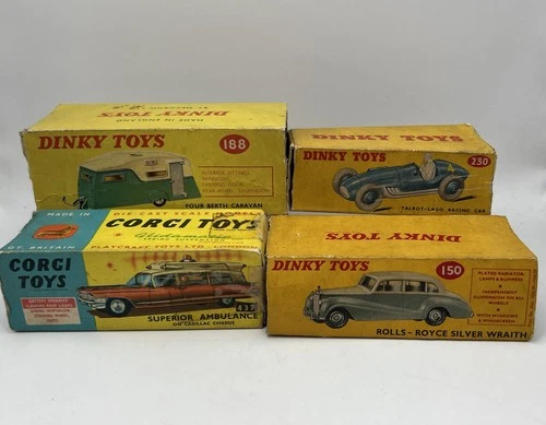 Job Lot of 4 Vintage Corgi and Dinky Empty Boxes.