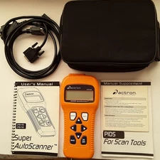 Actron Super Auto Scanner CP9145 OBDII Cables Case and Manuals
