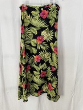 Lauren Ralph Lauren 100 Silk Tropical Printed Maxi Skirt Size 12