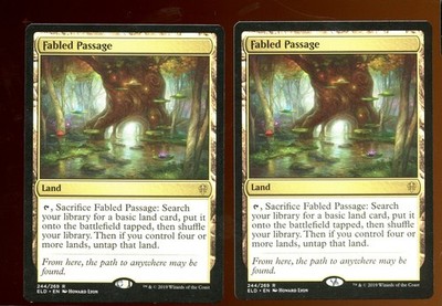 2x Fabled Passage Rare NM/NM- Land Throne of Eldraine Magic the Gathering MTG