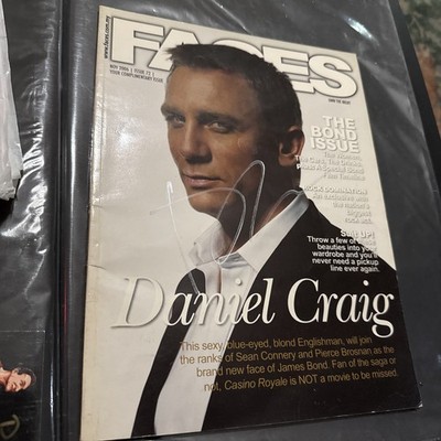 Daniel Craig Signed FACES Magazine Nov 2006 #72 Bond Issue Autograph