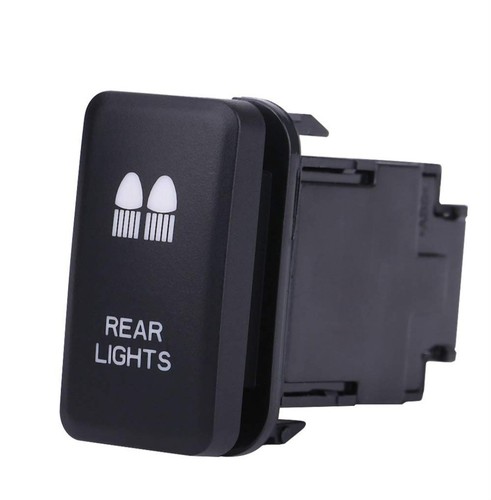 LED Rocker Switch, ABS 12V 0.5A Blue LED Car Auto On/Off Rocker Switch for Hilux - Picture 2 of 3