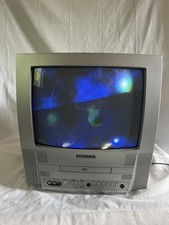 Sylvania SRTD413 13" CRT TV/DVD Combo Player Silver Tested Working No Remote
