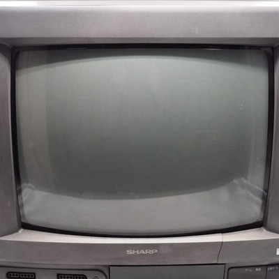 SHARP SF-1 Color TV 14G-SF1 Built-in Super Famicom For parts or