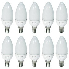 10 x LightMe LED Leuchtmittel Kerze 3W = 25W E14 matt 250lm warmweiß 2700K Lampe