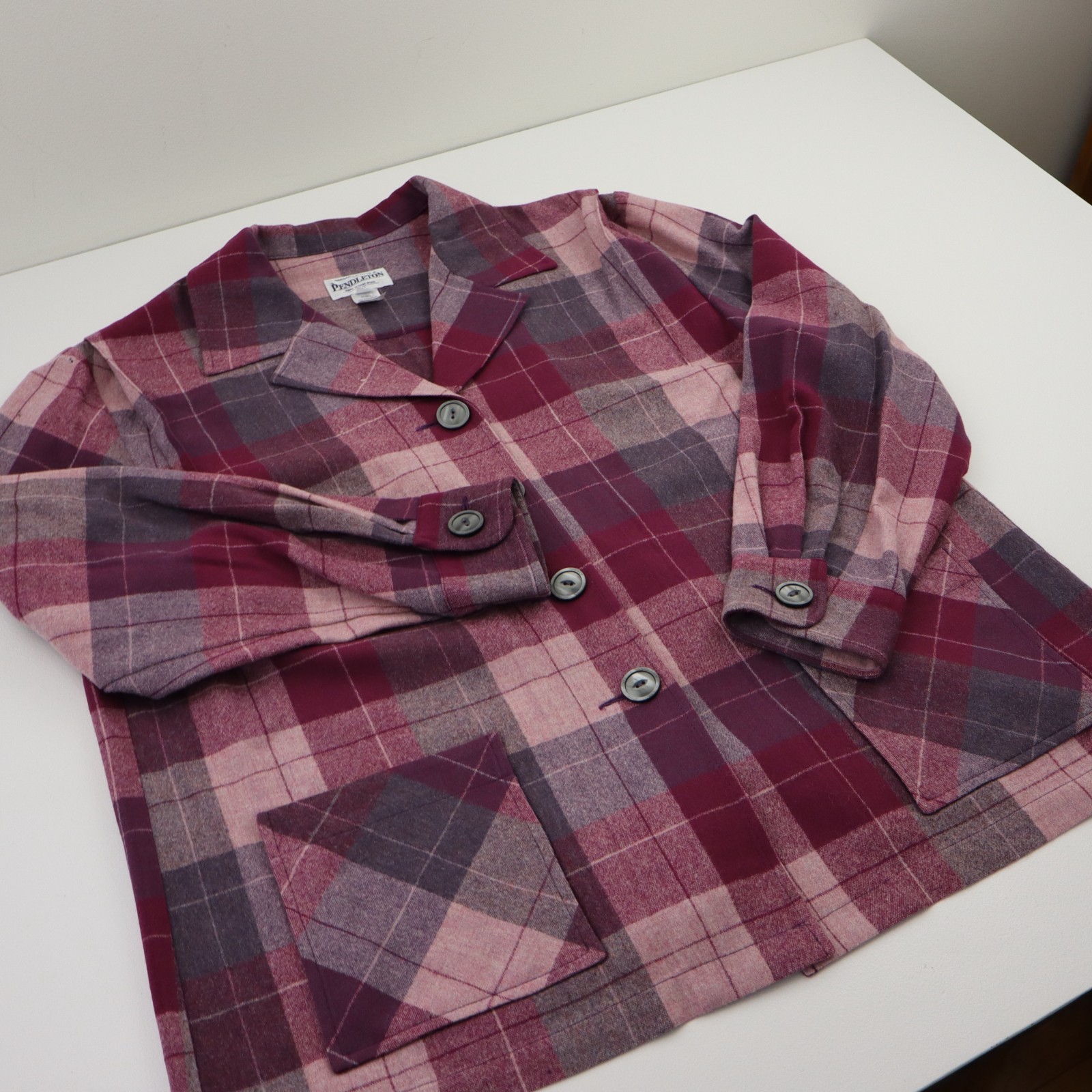 Pendleton Wool Flannel 49er Shadow Plaid Jacket C… - image 4