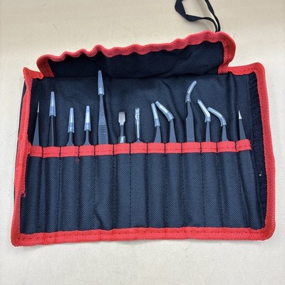 KAISI 14 Piece ANTI STATIC TWEEZERS, ELECTRONICS REPAIR PICK UP TOOLS Preowned