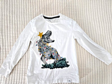 Tommy Bahama Kids Dinosaur Christmas Long Sleeve T-Shirt White Size 5/6